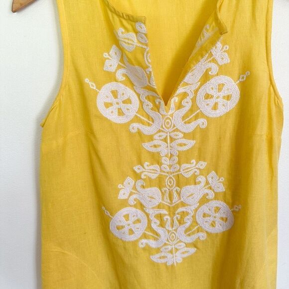 Soft Surroundings Women’s Daydream Embroidered Linen Blend Maxi Dress - Picture 8 of 10